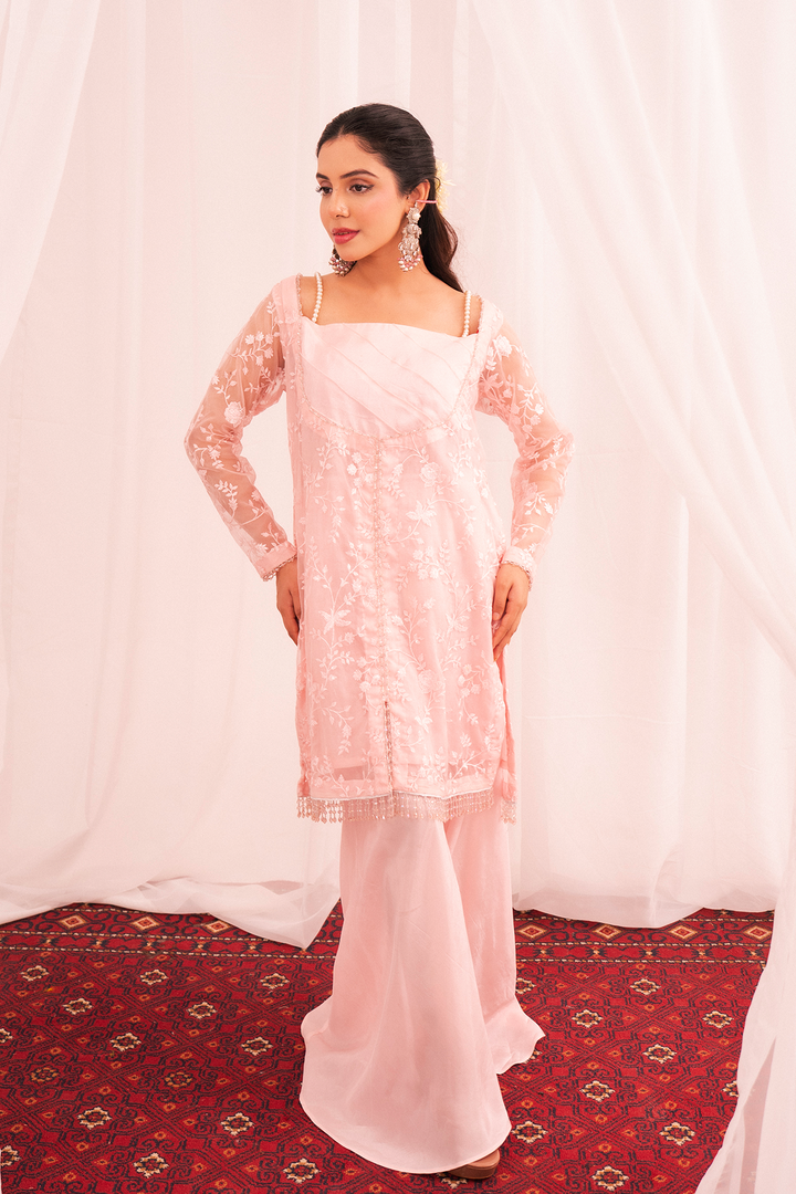 Maham Sultan Women RTW Embroidered Organza 3 Piece Suit FLORE - Eid Collection