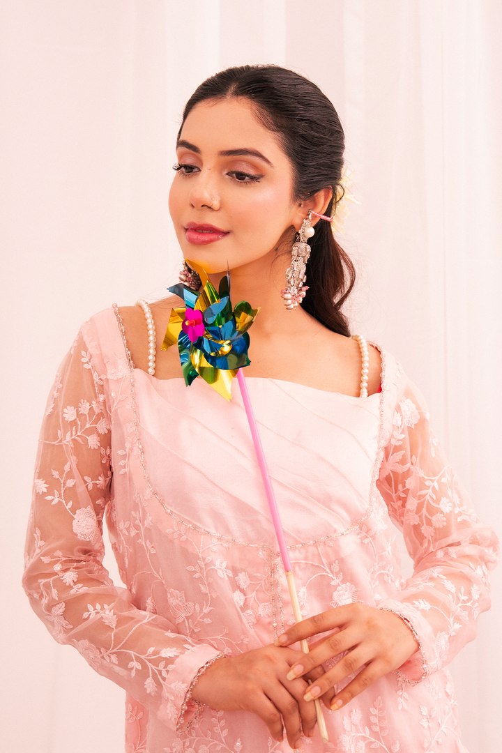 Maham Sultan Women RTW Embroidered Organza 3 Piece Suit FLORE - Eid Collection