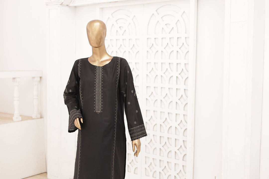 Nyra Essentials by Suntex Fabrics RTW Embroidered Lawn 2 Piece Suit BLACK-2673 Casual Collection