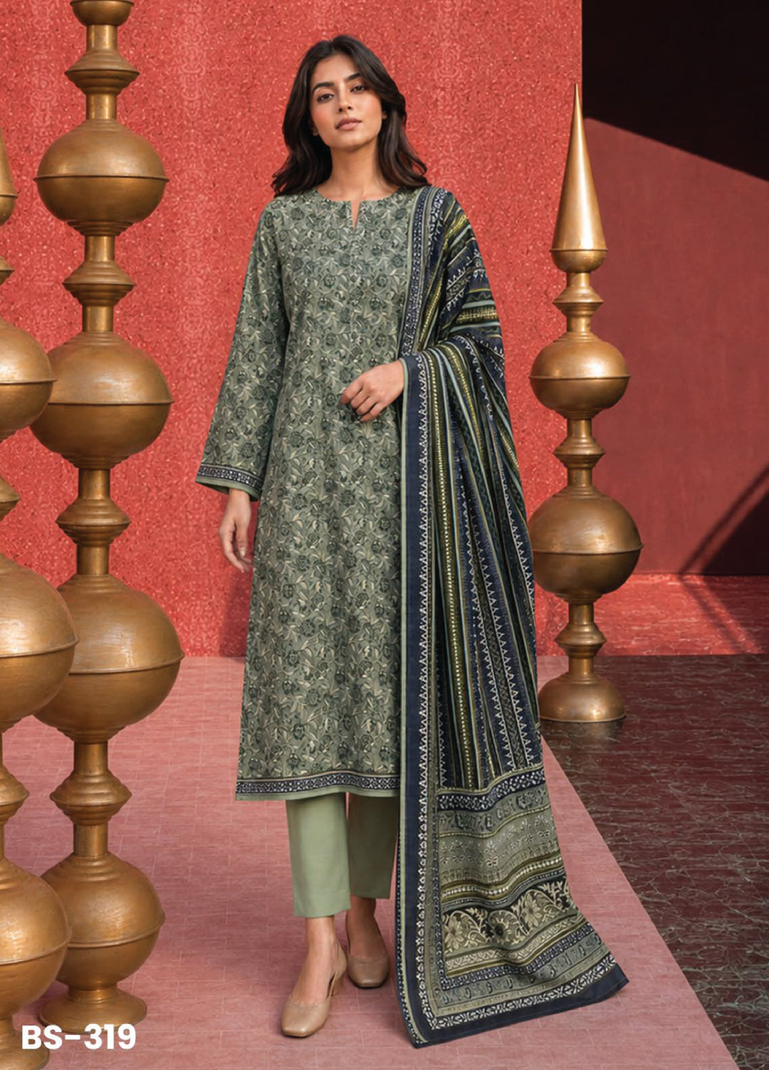 Bin Saeed Unstitched Printed Lawn Cotton 3 Piece Suit BS26UCL BS-319 - Casual Collection