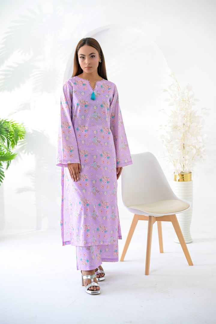 Silcot Women RTW Printed Lawn 2 Piece Suit Lilac Bloom - Casual Collection