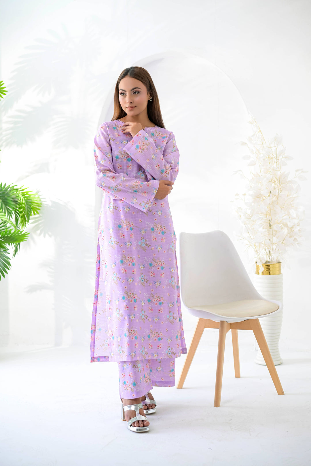 Silcot Women RTW Printed Lawn 2 Piece Suit Lilac Bloom - Casual Collection