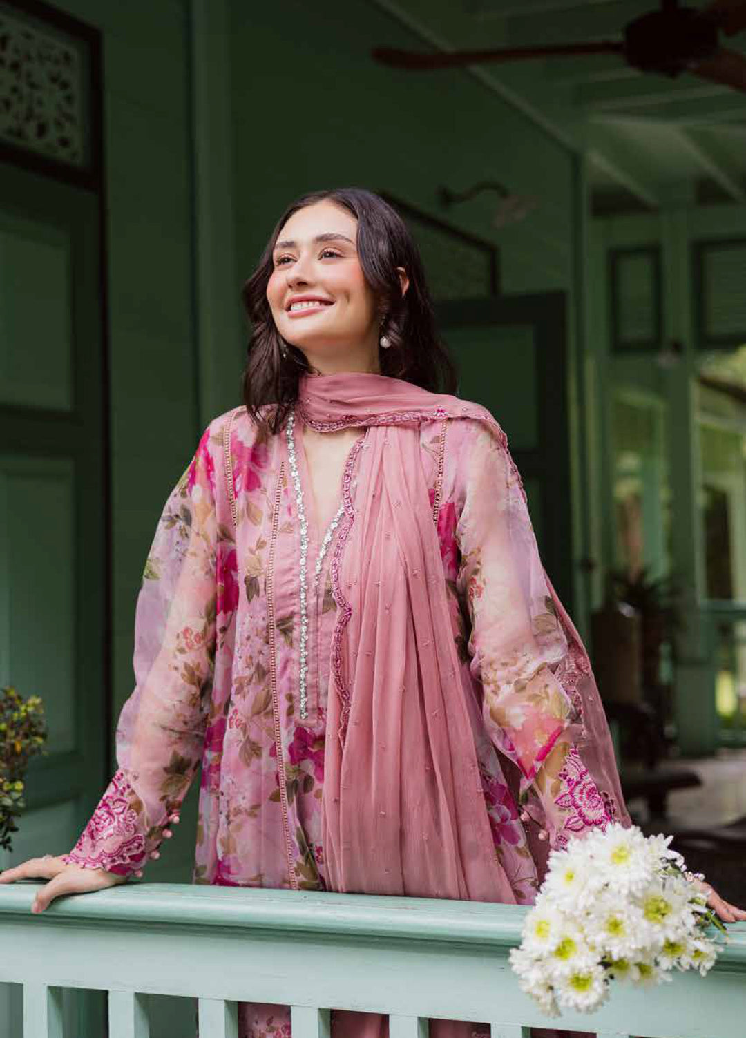 Ballerina by Nureh Unstitched Embroidered and Embellished  Chiffon 4 peice NU25BF NU2-182 - Formals Collection