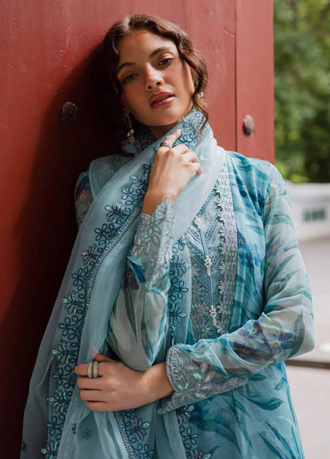 Ballerina by Nureh Unstitched Embroidered and Embellished  Chiffon 4 peice NU25BF NU2-183 - Formals Collection