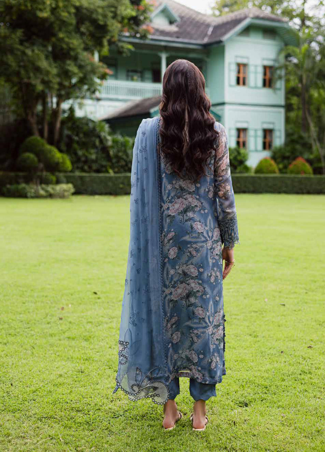 Ballerina by Nureh Unstitched Embroidered and Embellished  Chiffon 4 peice NU25BF NU2-184 - Formals Collection