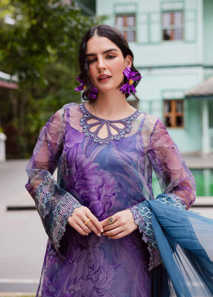 Ballerina by Nureh Unstitched Embroidered and Embellished  Chiffon 4 peice NU25BF NU2-185 - Formals Collection