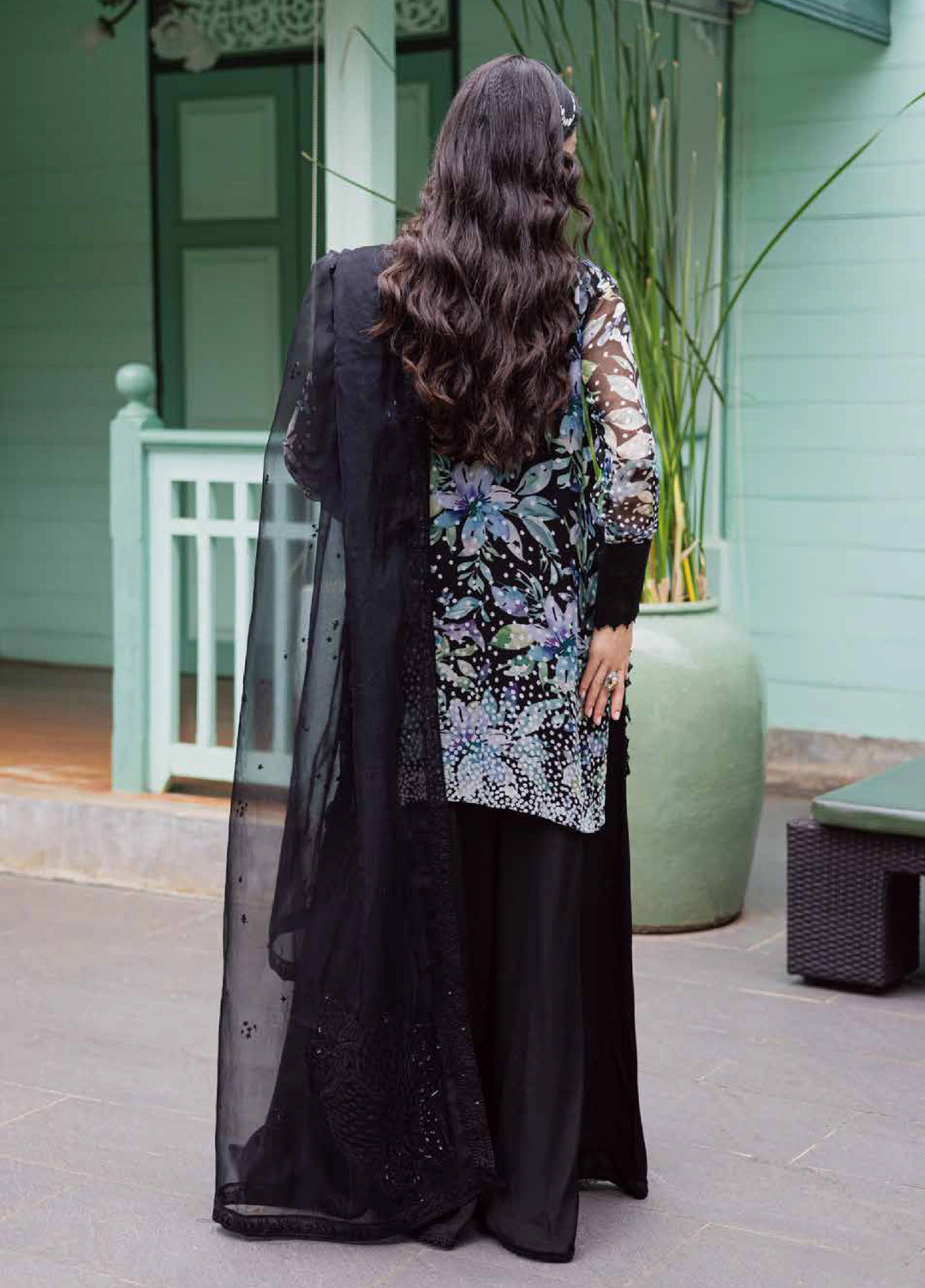 Ballerina by Nureh Unstitched Embroidered and Embellished  Chiffon 4 peice NU25BF NU2-187 - Formals Collection