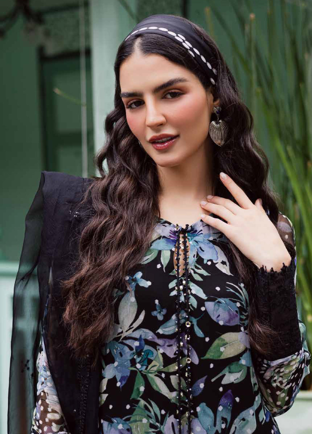 Ballerina by Nureh Unstitched Embroidered and Embellished  Chiffon 4 peice NU25BF NU2-187 - Formals Collection