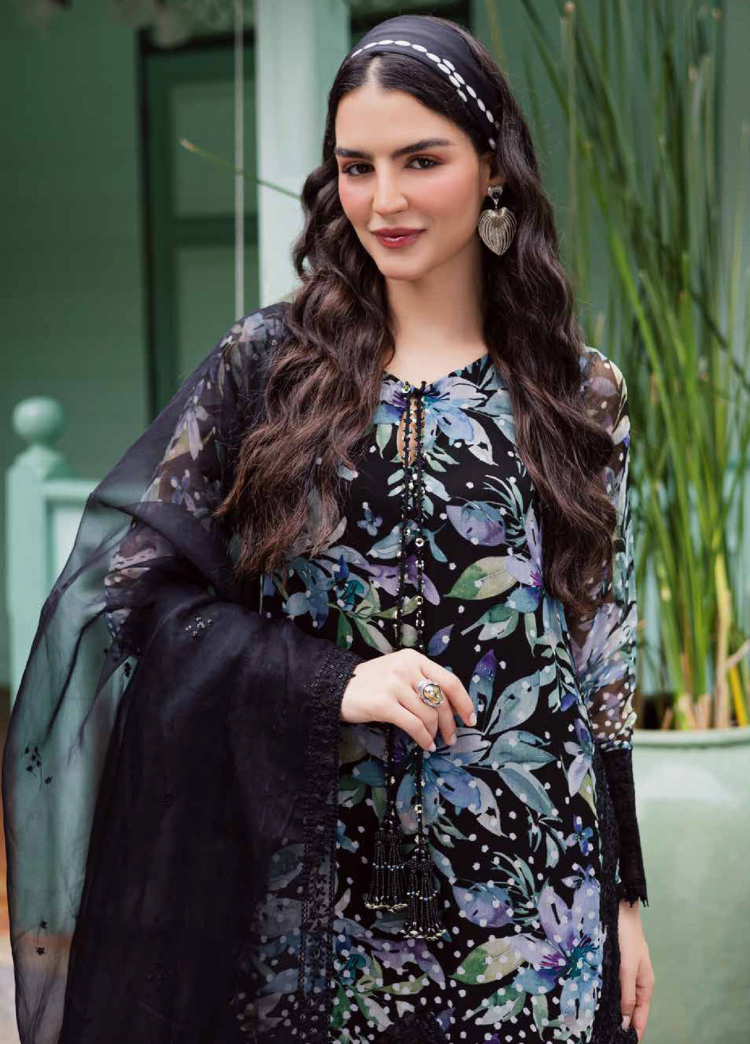 Ballerina by Nureh Unstitched Embroidered and Embellished  Chiffon 4 peice NU25BF NU2-187 - Formals Collection