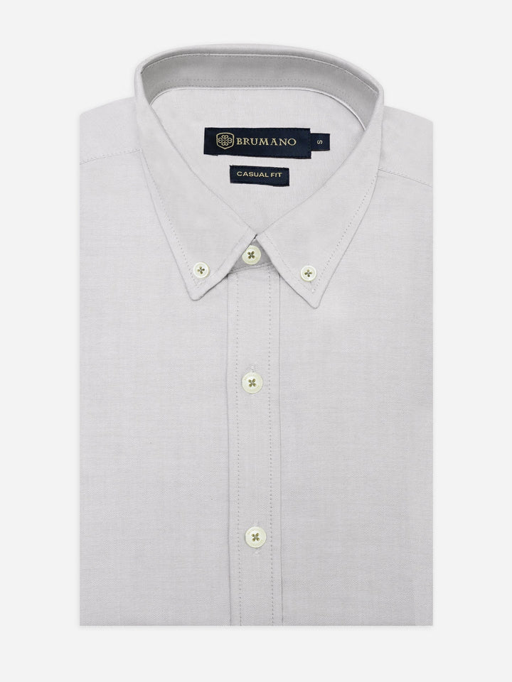 Brumano Ready To Wear Shirts Men 1 Piece Cotton Beige Oxford Button Down Shirt 0-31-025-4464 - Summer Collection