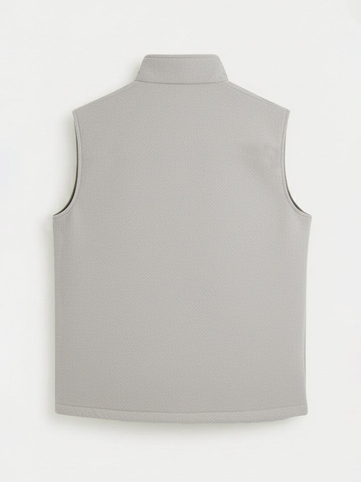 Brumano Mens RTW Solids Cotton Jacket Beige Sleeveless Jacket Winter Collection