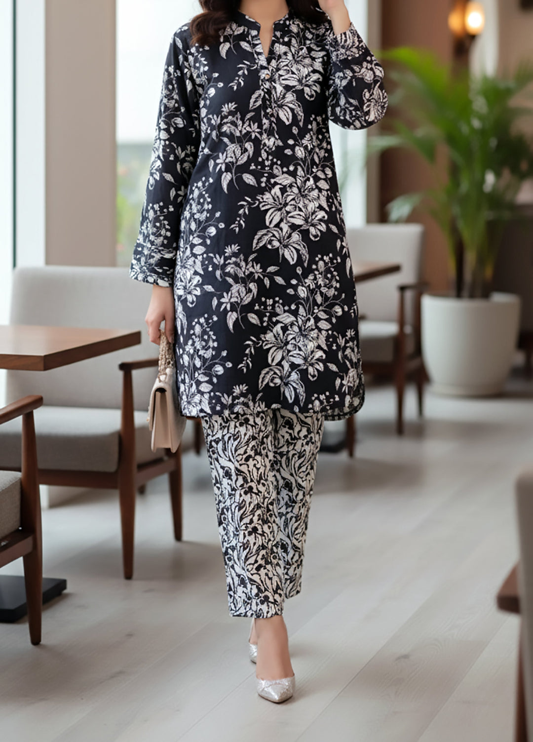 Lakhany Pret Printed Khaddar 2 Piece Suit LG-RK-0046