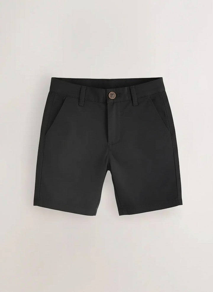 Ixample Boys RTW Solids Cotton Twill 1 Piece Black Chino Shorts - Casual Collection