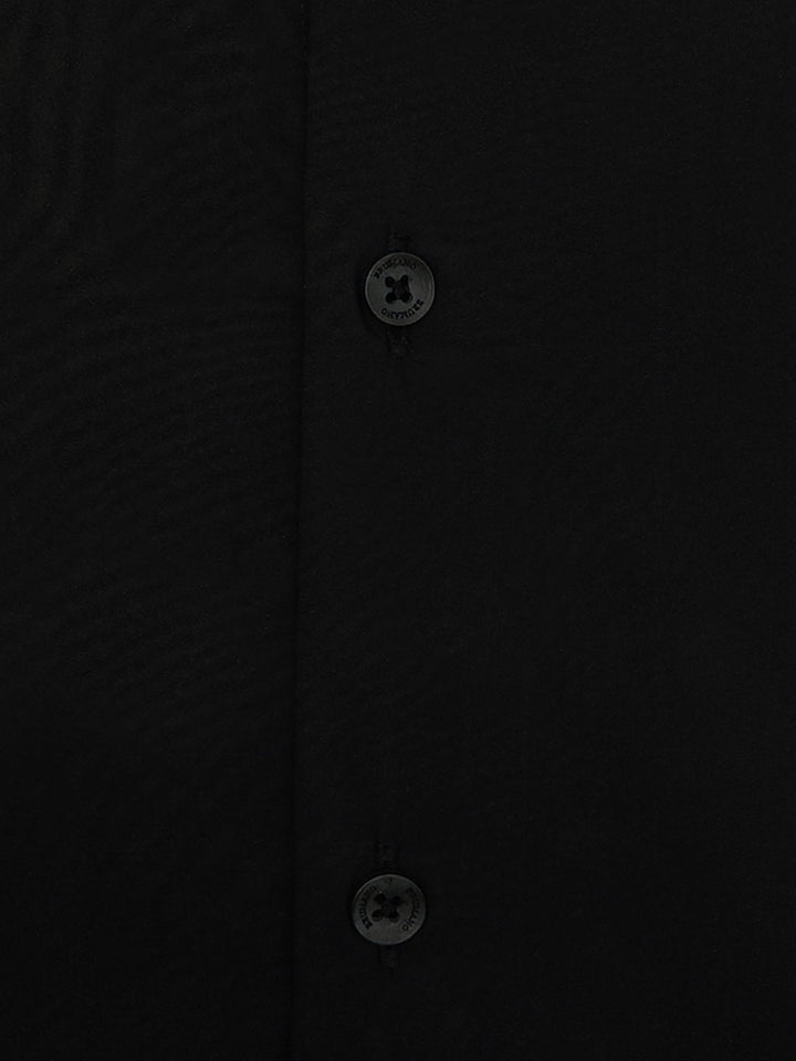 Brumano Ready To Wear Shirts Men 1 Piece Cotton Black Classic Satin Formal Shirt 0-31-025-4035 - Summer Collection