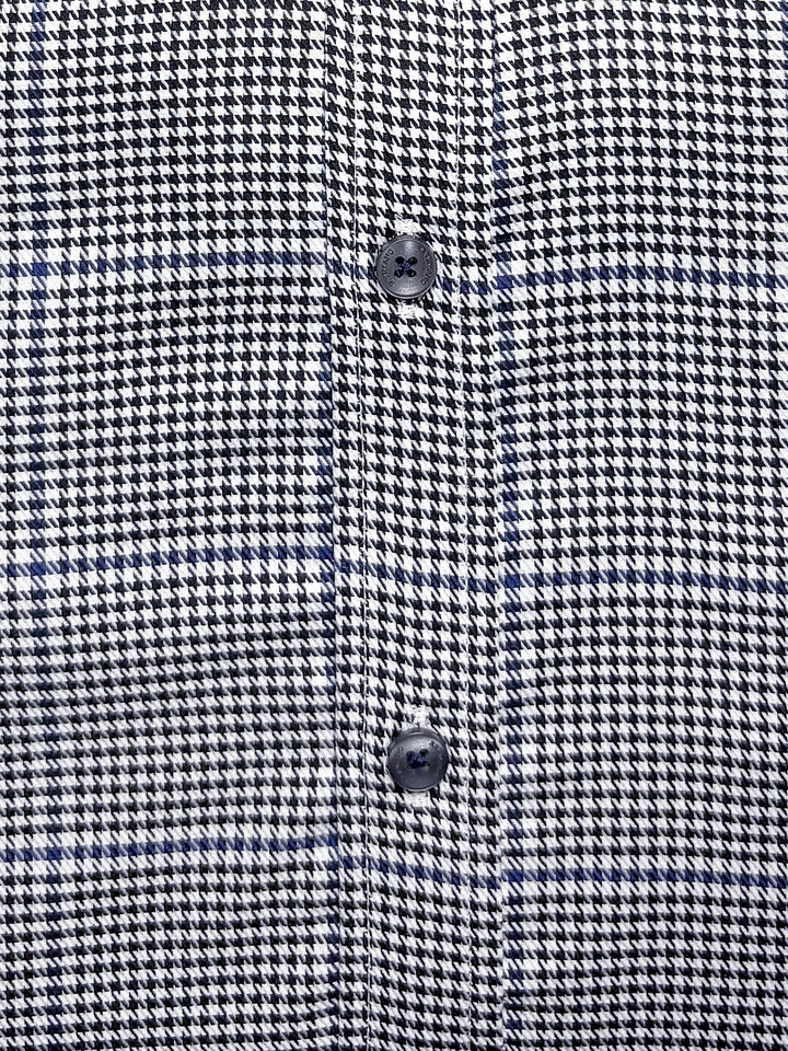 Brumano Ready To Wear Shirts Men 1 Piece Cotton Black Houndstooth Formal Shirt 0-31-025-4516 - Summer Collection