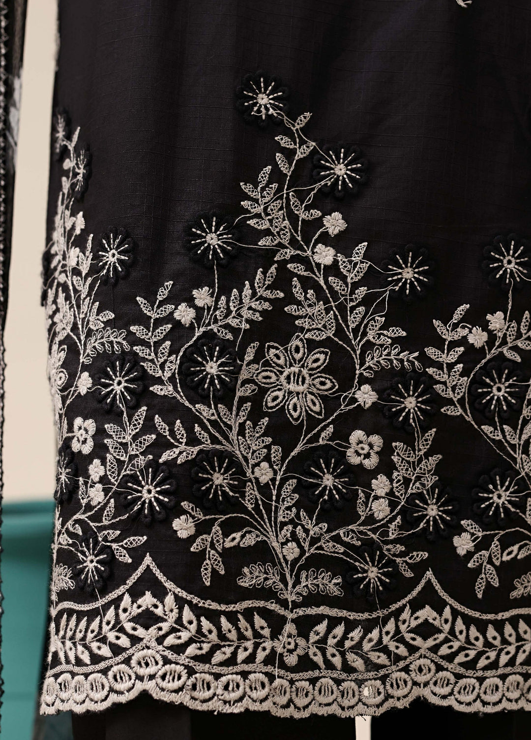 HZ Textiles RTW Chikankari Lawn 3 Piece Suit HZ26PCL BLACK MAGIC SBE-3P-073 - Casual Collection