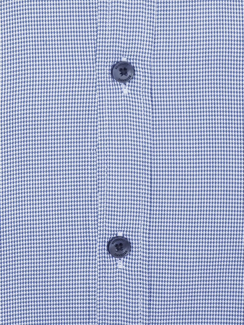 Brumano Mens RTW Solids Linen Shirt Blue Houndstooth Casual Collection