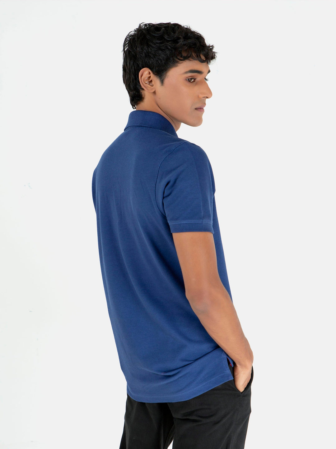 Brumano  Solids Cotton Polo Blue Basic Pique Polo Shirt
