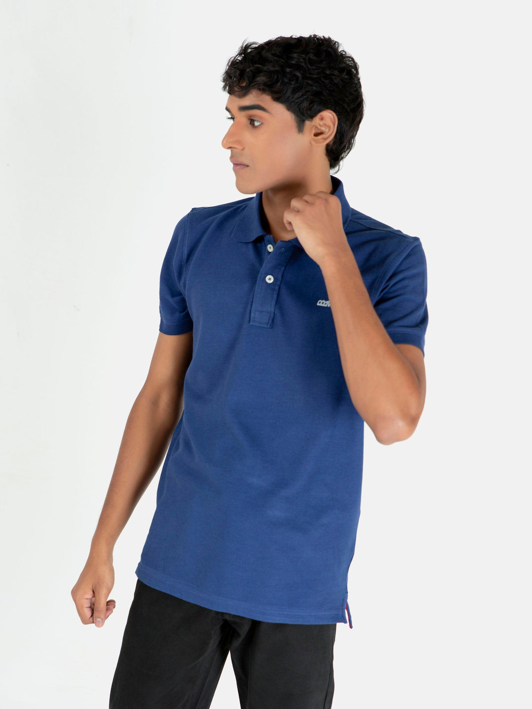 Brumano  Solids Cotton Polo Blue Basic Pique Polo Shirt