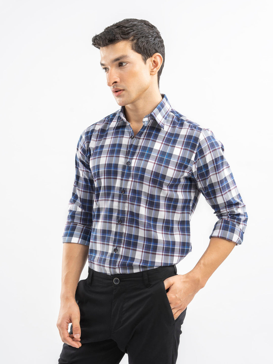 Blue Bold Checkered Shirt