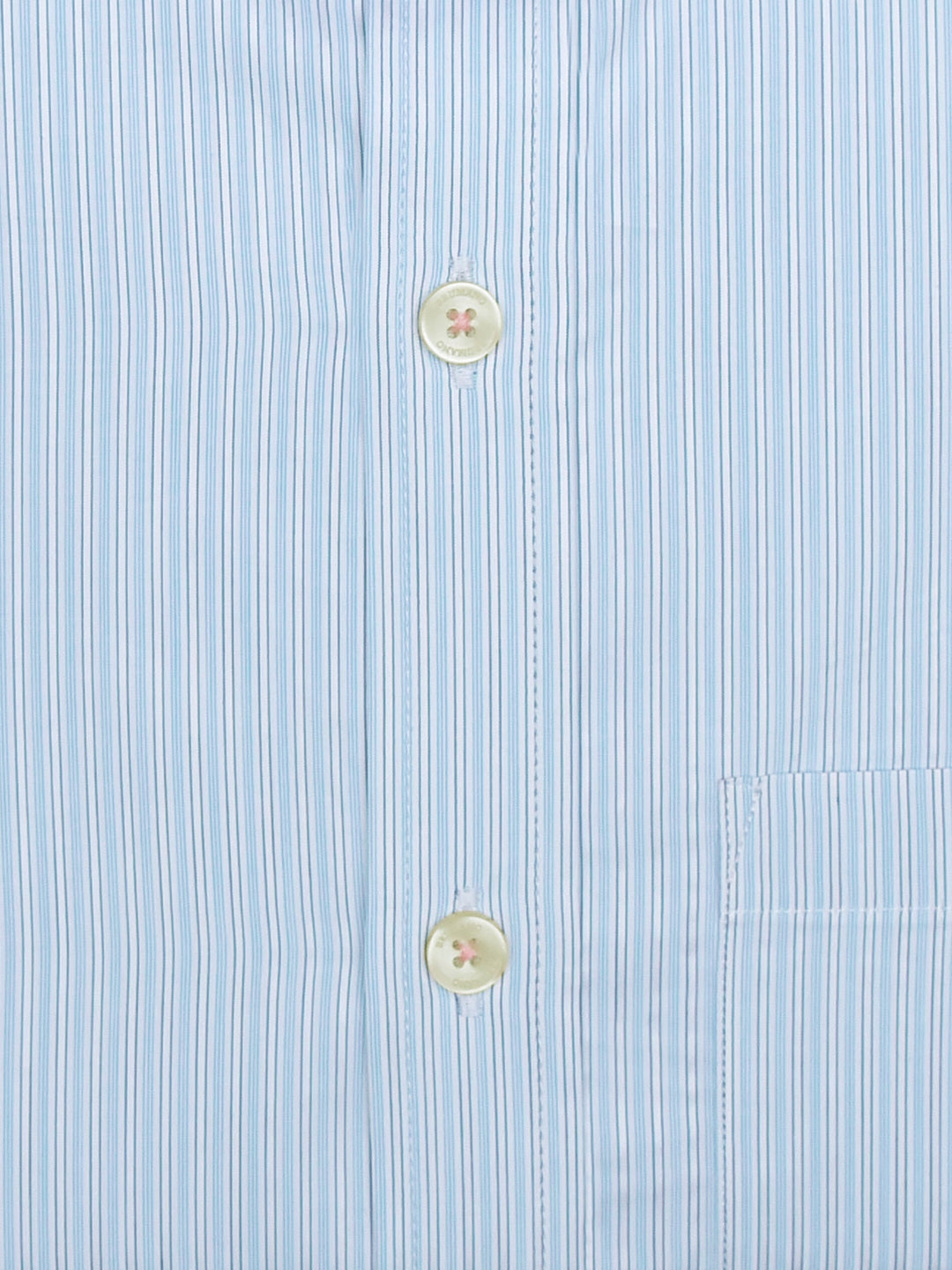 Brumano Ready To Wear Shirts Men 1 Piece Cotton Blue Striped Formal Shirt With Pink Detailing 0-31-023-1659 - Summer Collection
