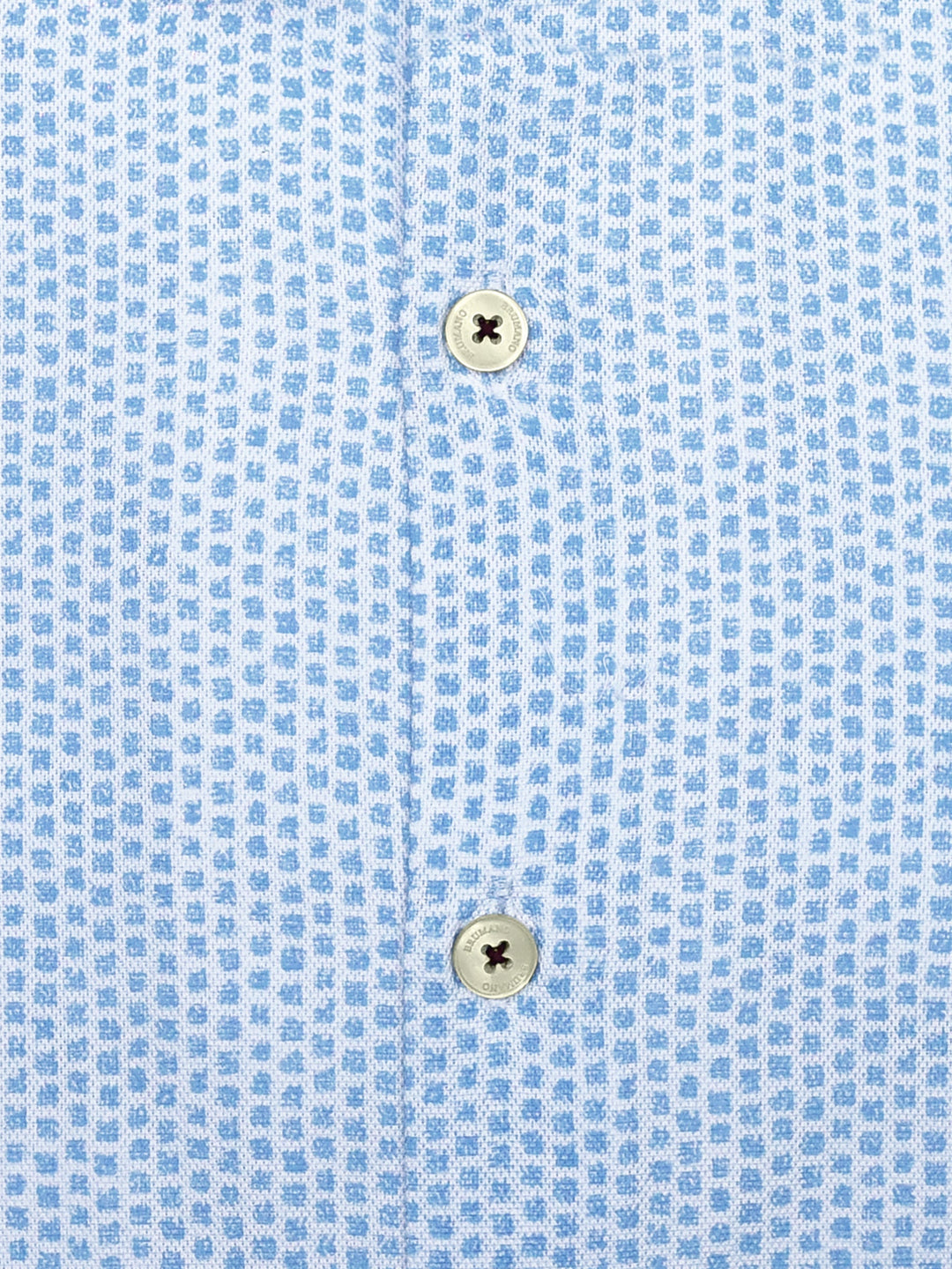 Brumano Ready To Wear Shirts Men 1 Piece Cotton Blue Structured Printed Shirt With Detailing 0-31-023-2109 - Summer Collection