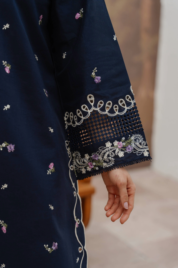 Manara by Maria Embroidered Chiffon 3 Piece Suit BLUEBELL - Festive Collection