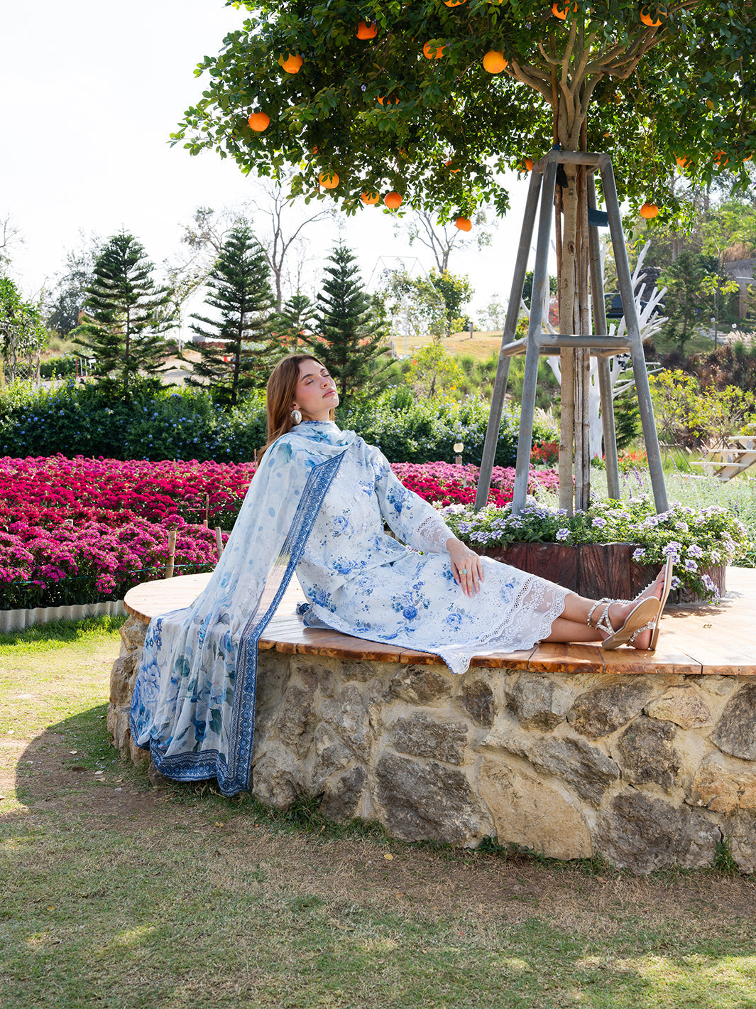 The Scent Of Summers by Yards Unstitched Embroidered Lawn 3 Piece Suit Bluebell Breeze Casual Collection