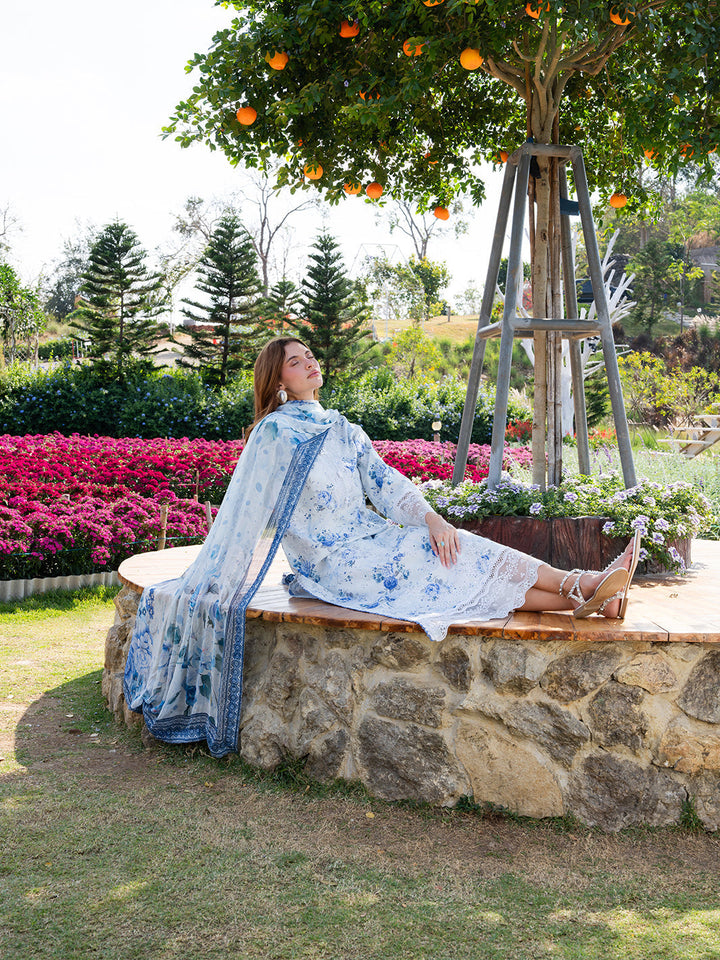 The Scent Of Summers by Yards Unstitched Embroidered Lawn 3 Piece Suit Bluebell Breeze Casual Collection
