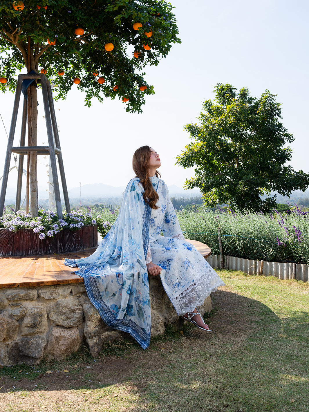 The Scent Of Summers by Yards Unstitched Embroidered Lawn 3 Piece Suit Bluebell Breeze Casual Collection