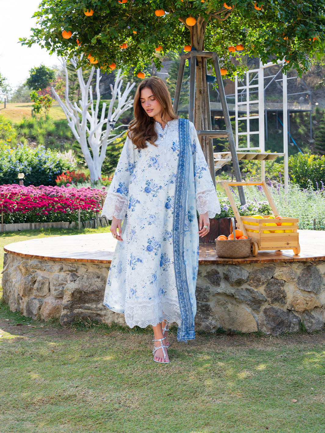 The Scent Of Summers by Yards Unstitched Embroidered Lawn 3 Piece Suit Bluebell Breeze Casual Collection
