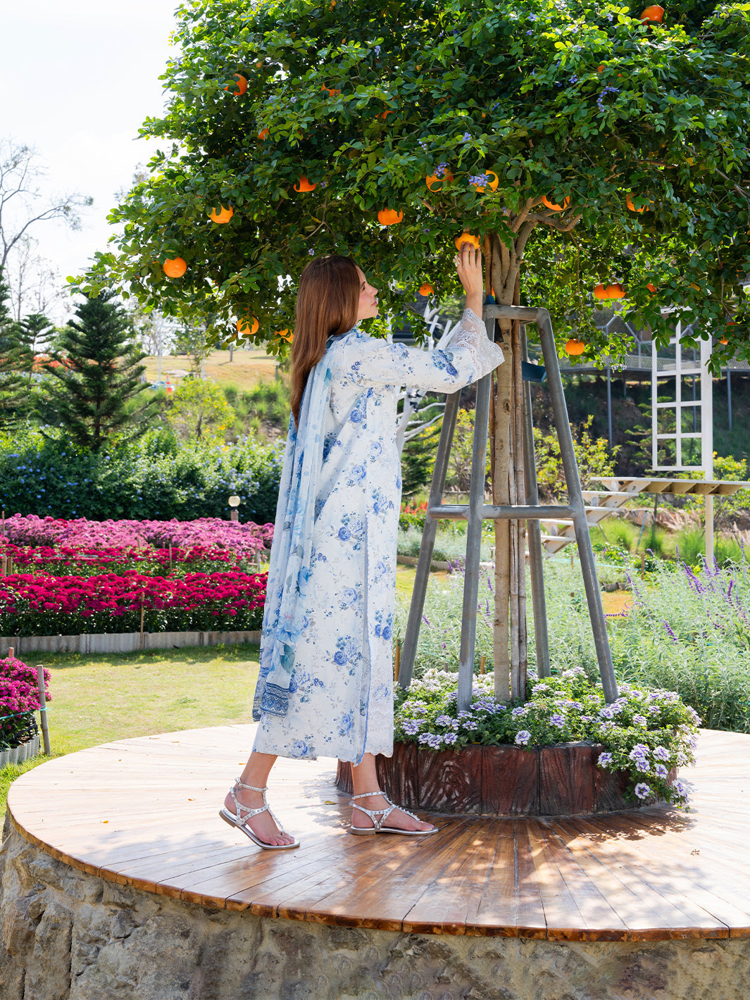 The Scent Of Summers by Yards Unstitched Embroidered Lawn 3 Piece Suit Bluebell Breeze Casual Collection