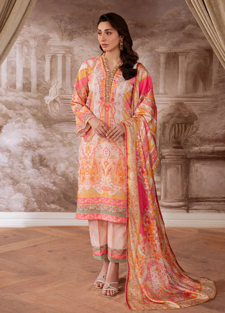 Veloure by Gulaal Embroidered Silk Suits Unstitched 3 Piece GL25VU GS - 04 Blush Royale - Festive Collection