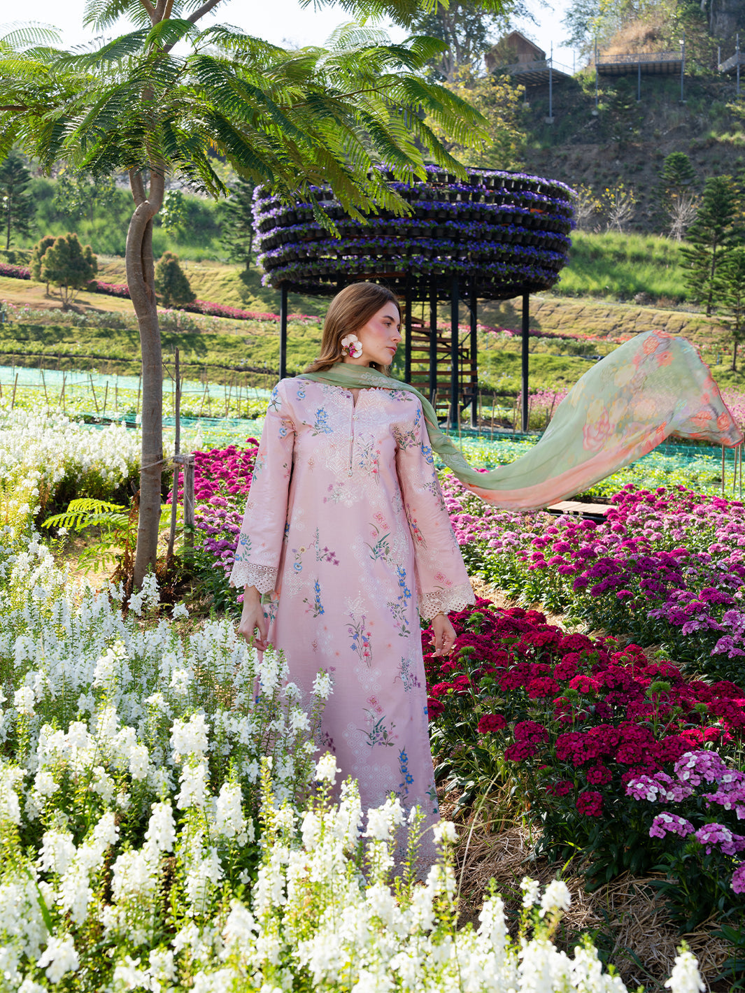 The Scent Of Summers by Yards Unstitched Embroidered Lawn 3 Piece Suit Blush Meadow Casual Collection