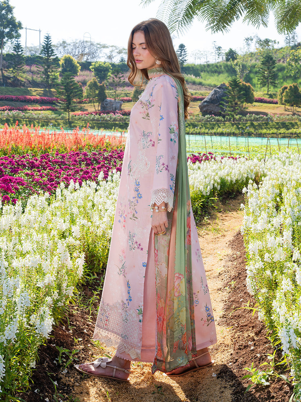 The Scent Of Summers by Yards Unstitched Embroidered Lawn 3 Piece Suit Blush Meadow Casual Collection