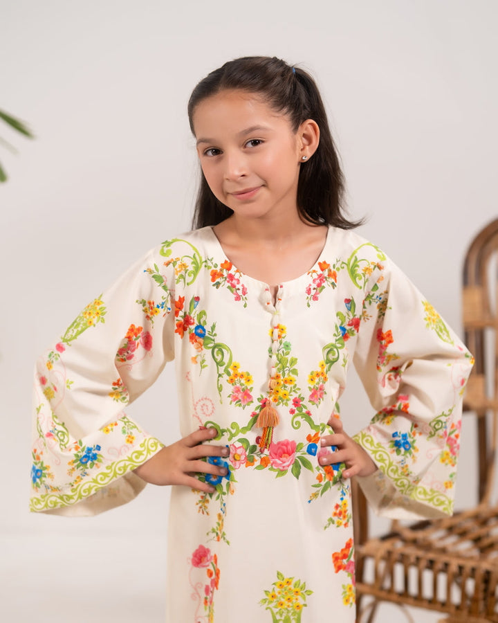 Sprinkles Girls RTW Printed Crepe 1 Piece Dress Botani Weave - Casual Collection