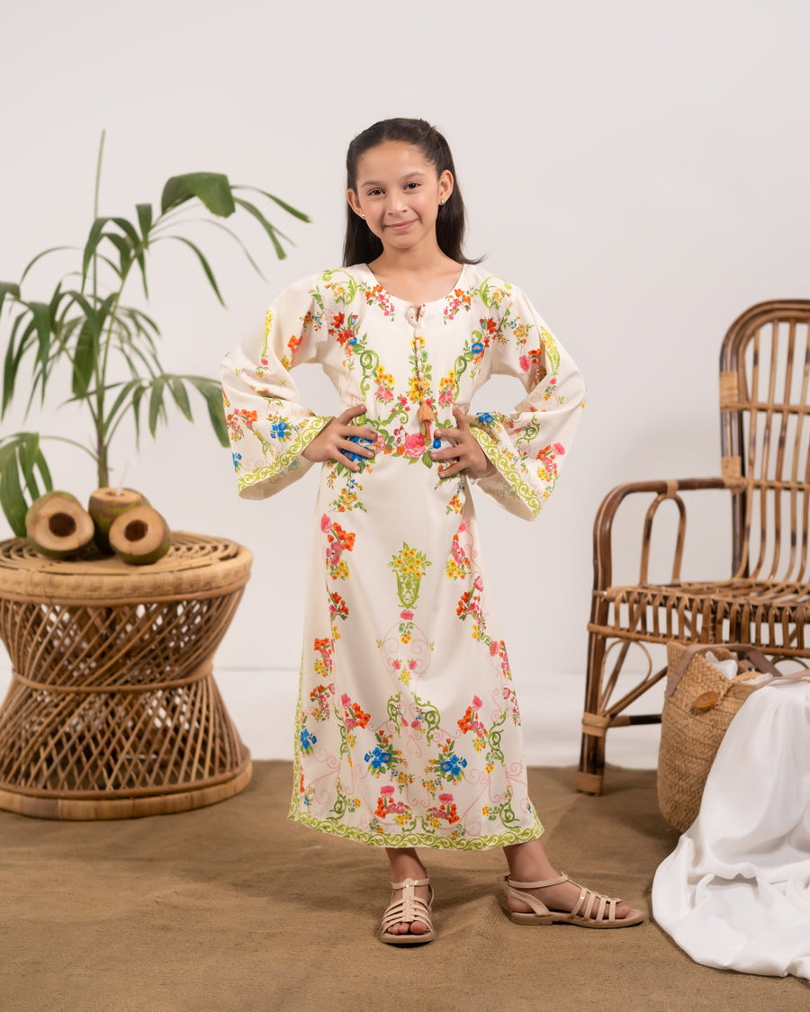 Sprinkles Girls RTW Printed Crepe 1 Piece Dress Botani Weave - Casual Collection