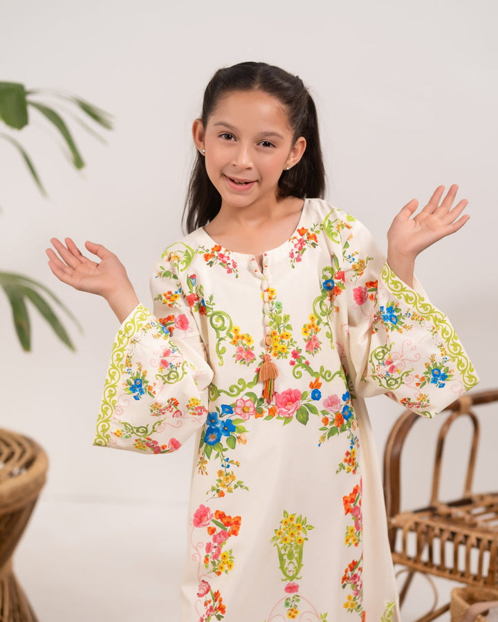 Sprinkles Girls RTW Printed Crepe 1 Piece Dress Botani Weave - Casual Collection