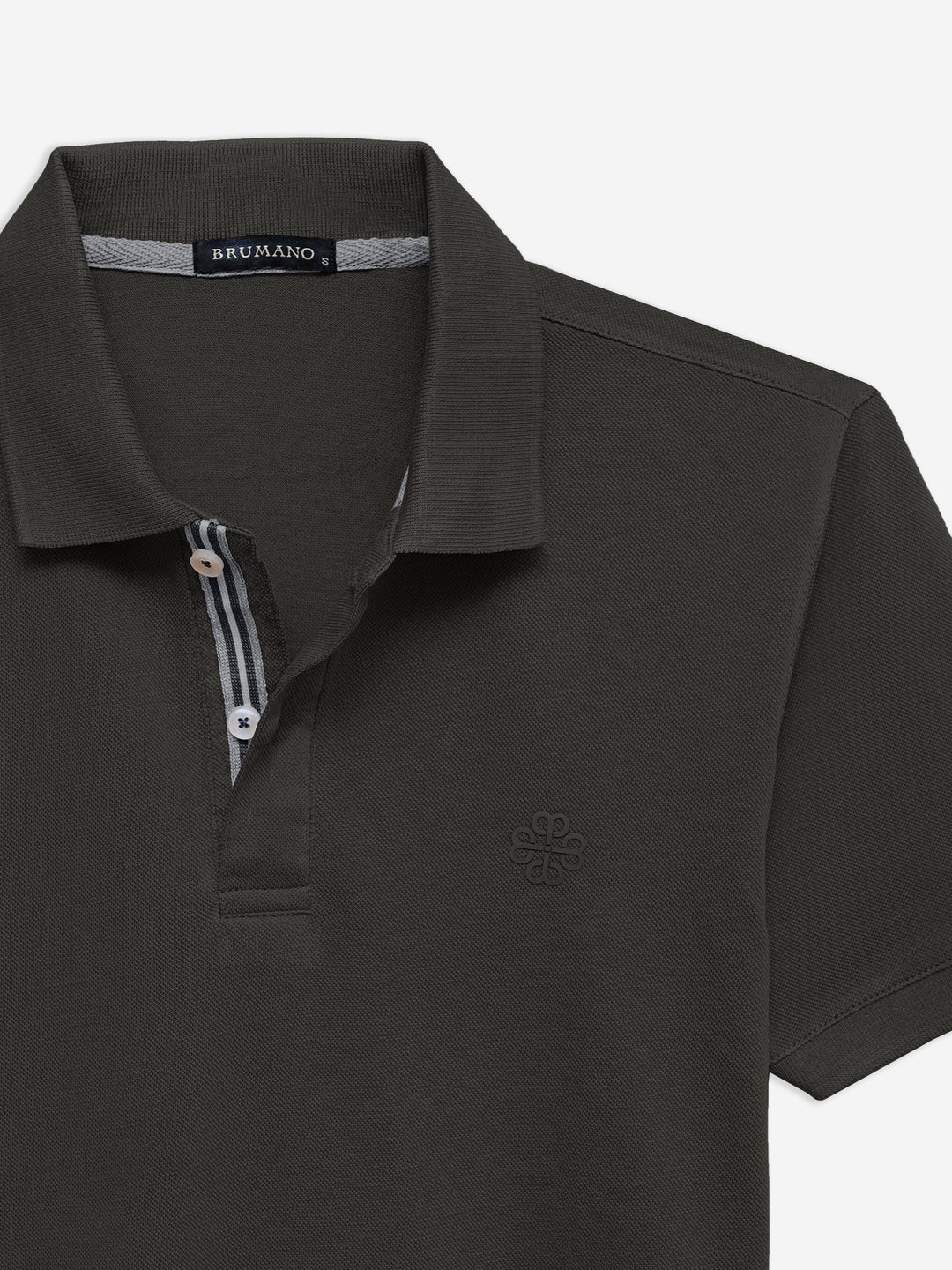 Brumano  Solids Cotton Polo Brown 100% Cotton Basic Polo