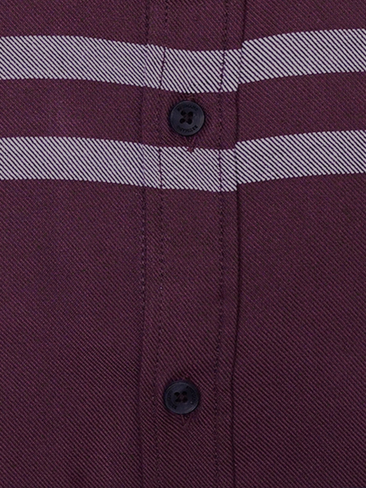 Brumano Ready To Wear Shirts Men 1 Piece Cotton Burgundy Flannel Checkered Shirt 0-31-025-4467 - Summer Collection