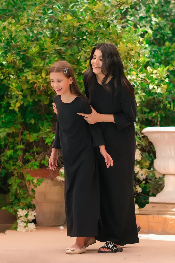 Dhaga Women Western Solids T- Shirt jersy Dress Black DHLT08 - Summer Collection Maxi Dress