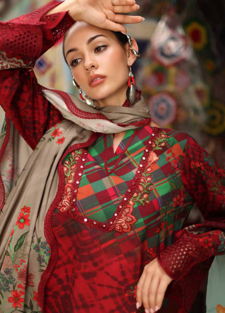 Combination by Charizma Unstitched Embroidered Linen 3 Piece Suit CHRUCL CCW7-12 - Casual Collection