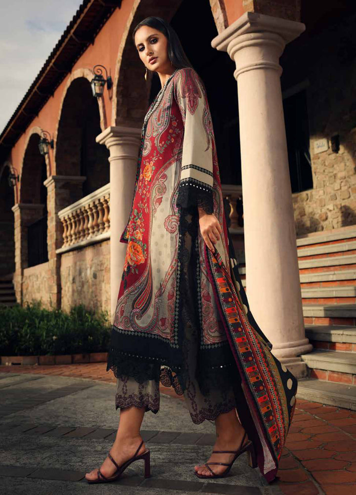 Combination by Charizma Unstitched Embroidered Linen 3 Piece Suit CHRUCL CCW7-17 - Casual Collection