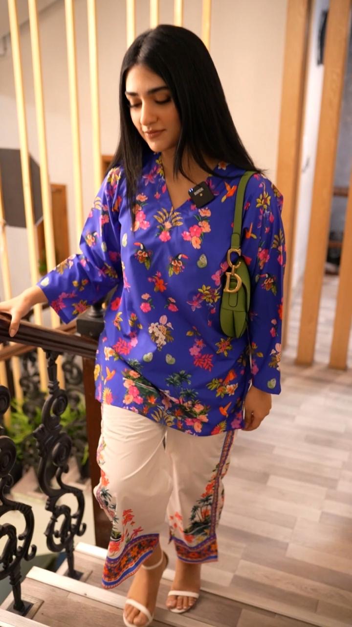 Dhaga Women Pret Printed 2 Piece Soft Crepe Pixie SS24DSP236 - Summer Collection