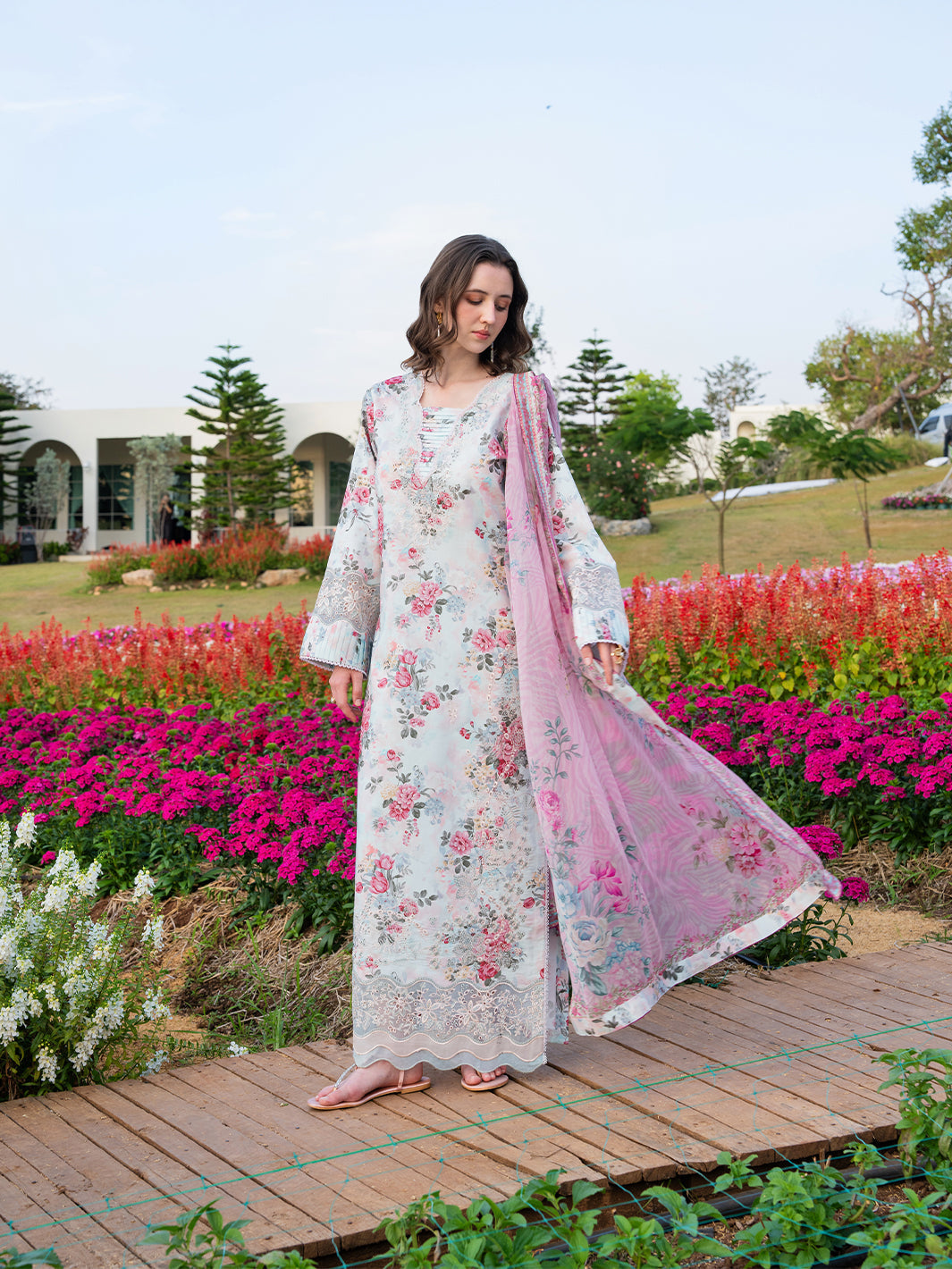 The Scent Of Summers by Yards Unstitched Embroidered Lawn 3 Piece Suit Whispering Willow Casual Collection
