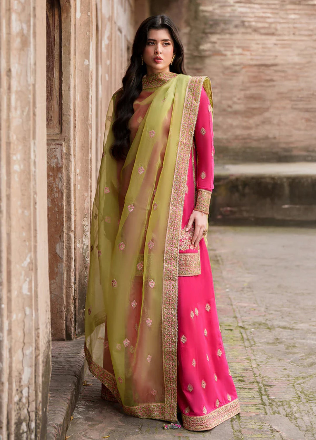 Zaria by Meeral Pret Embroidered Raw Silk 3 Piece Celeste - Festive Collection