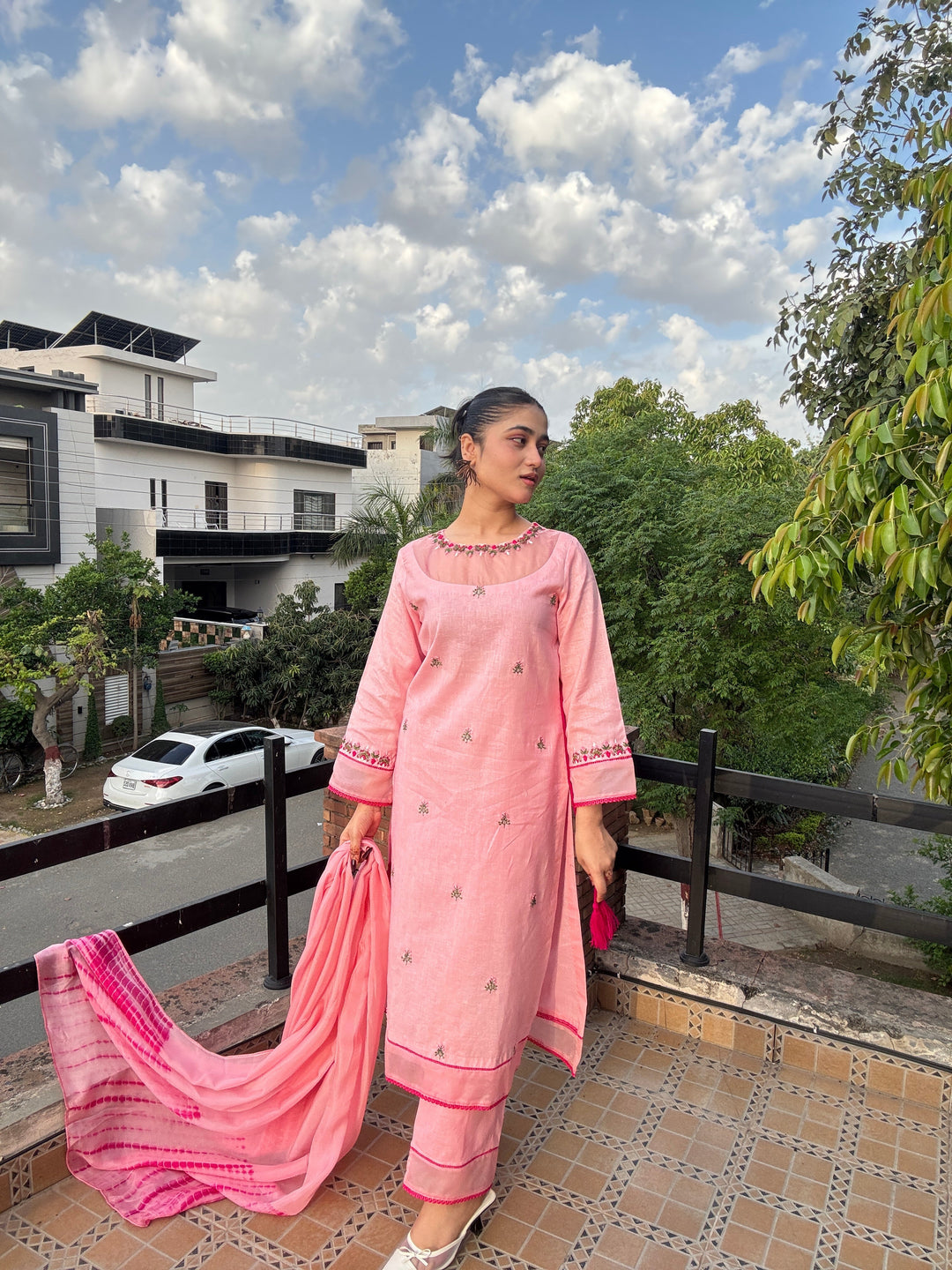 Syah Women RTW Embroidered Linen 3 Piece Suit Mira - Eid Collection