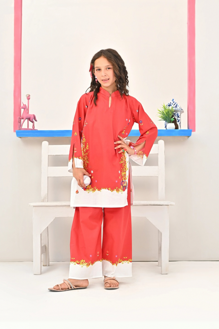 Dhaga Kids Pret Printed Soft Crepe 2 Piece Anna SS25 - Summer Collection
