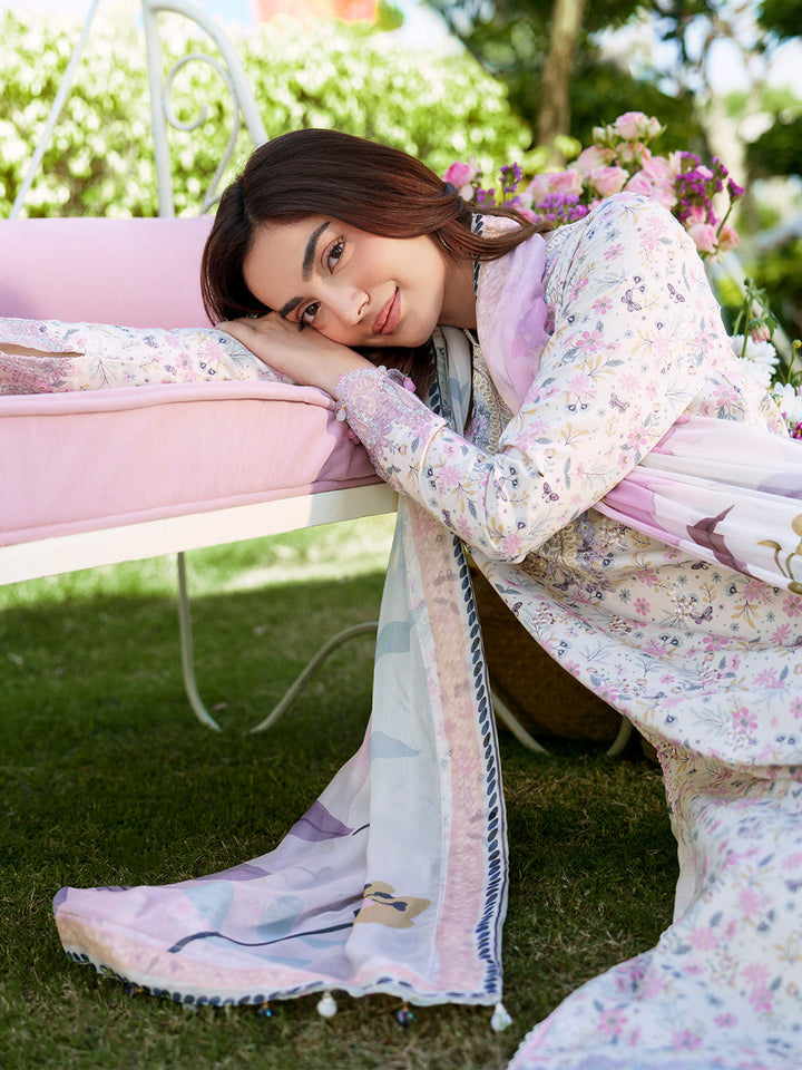 Sunset Muse by Izel Unstitched Embroidered Lawn 3 Piece Suit Ciel - Eid Collection