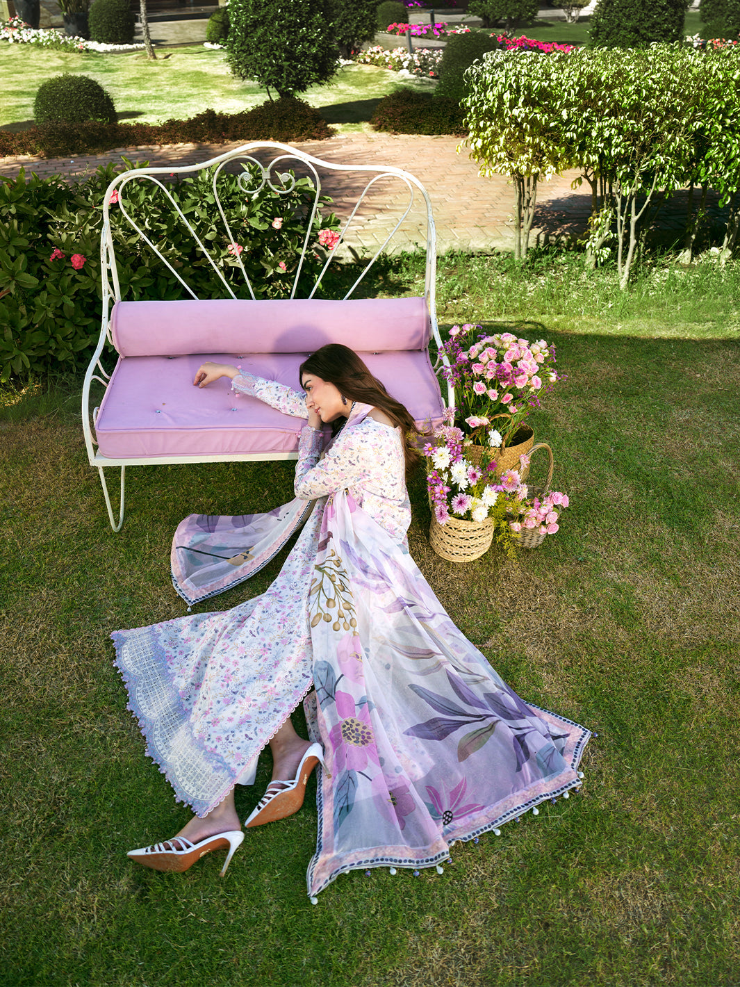 Sunset Muse by Izel Unstitched Embroidered Lawn 3 Piece Suit Ciel - Eid Collection